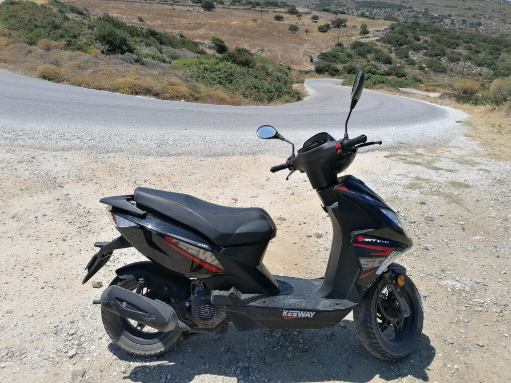 renting a scooter on paros